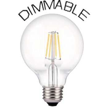 LED винтидж крушка - намотка: конус - Е27 - G95 - 4W - прозрачно стъкло - димируема