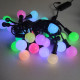 RGB гирлянд от 25бр LED PVC крушки G40 - 10m