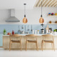 LED крушка - голям размер - намотка: двойна спирала - Е27 - R200 - 6W - златно стъкло