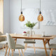 LED крушка - голям размер - намотка: двойна спирала - Е27 - R200 - 6W - златно стъкло