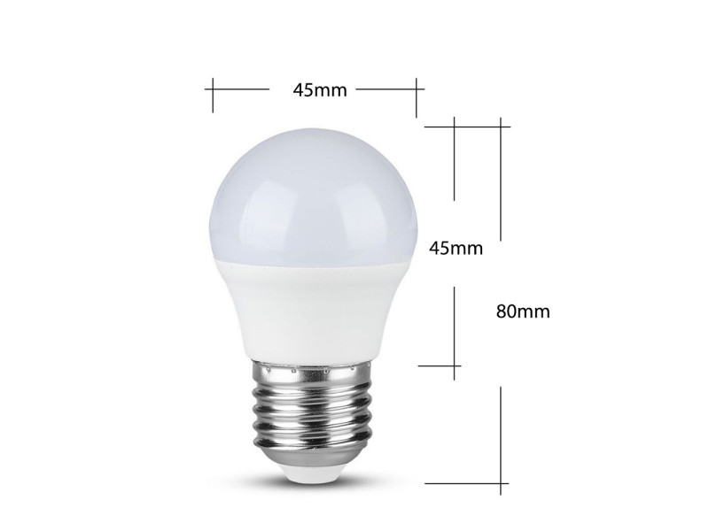 LED крушка - Е27 - G45 - 4.5W - бяла LED крушка - Е27 - G45 - 4.5W - бяла