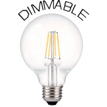 LED винтидж крушка - намотка: конус - Е27 - G95 - 6W - прозрачно стъкло
