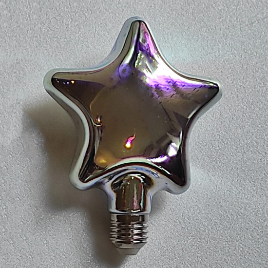 LED крушка - звезда - 3D ефект  - Е27 - 4W