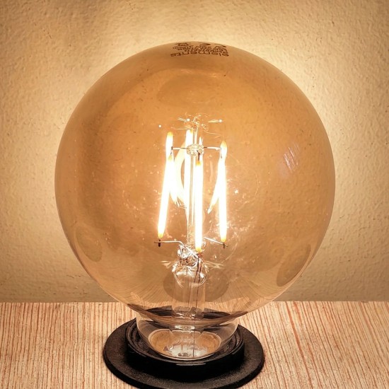 LED винтидж крушка - намотка: конус - Е27 - G120 - 6W - златно стъкло - димируема LED винтидж крушка - намотка: конус - Е27 - G120 - 6W - златно стъкло - димируема