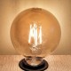 LED винтидж крушка - намотка: конус - Е27 - G120 - 6W - златно стъкло - димируема LED винтидж крушка - намотка: конус - Е27 - G120 - 6W - златно стъкло - димируема