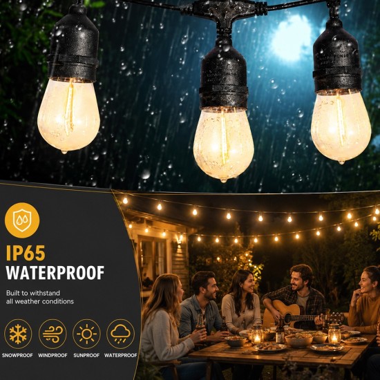 соларен гирлянд E27 от 10бр LED PVC крушки S14 - 5м