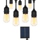 соларен гирлянд E27 от 10бр LED PVC крушки S14 - 5м