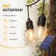 соларен гирлянд E27 от 10бр LED PVC крушки S14 - 5м